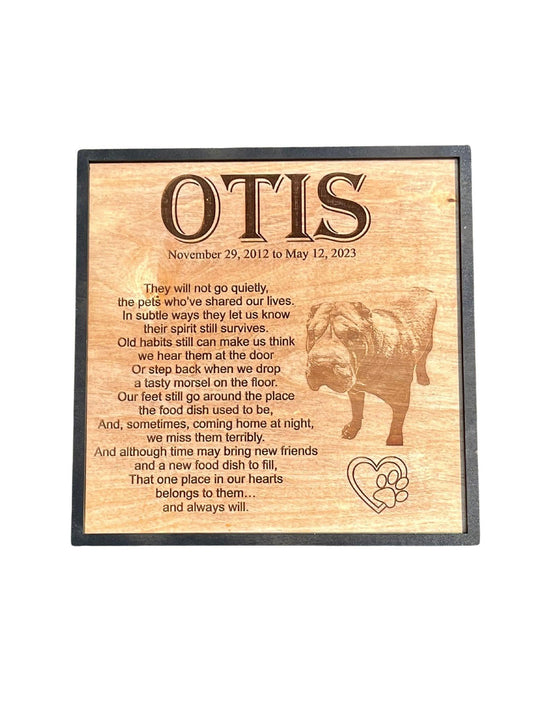 Engraved Pet Photo Memorial - 12 inch - Gas City Creative Design & Event https://www.facebook.com/gascitycreative/